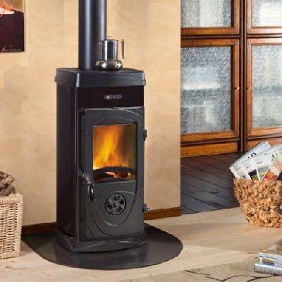 Stufa a legna SUPER JUNIOR nera La nordica Extraflame