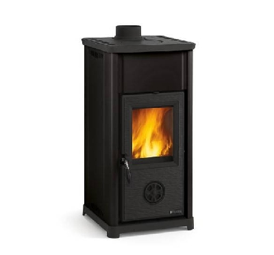 Stufa a legna TEA nero antracite La nordica Extraflame