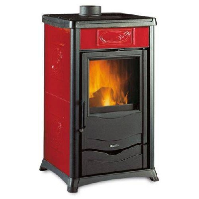 Stufa a legna ROSSELLA PLUS bordeaux La nordica Extraflame