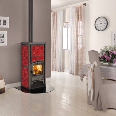 Termostufa a legna LORIET S DSA bordeaux La nordica Extraflame