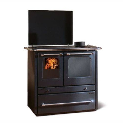 Termocucina a legna TERMOSOVRANA dsa nero antracite La nordica Extraflame