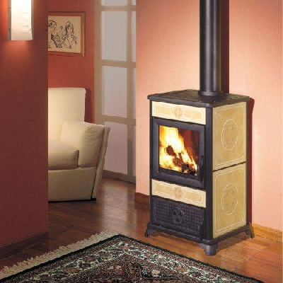 Stufa a legna NINFA beige Italiana Camini