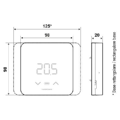 Cronotermostato led con funzioni smart Fantini Cosmi C800WIFIR