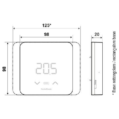 Cronotermostato led con funzioni smart Fantini Cosmi C800WIFIPRO