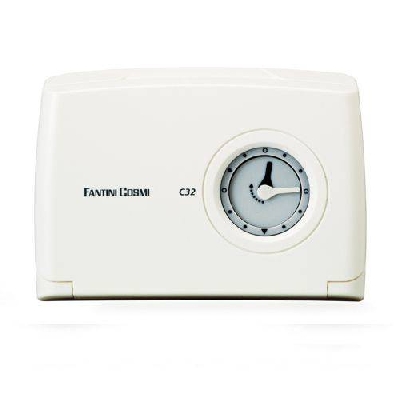 Cronotermostato giornaliero con orologio meccanico a cavalieri a batterie Fantini Cosmi intellitherm C32