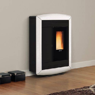 Stufa a pellet canalizzata slim SOUVENIR LUX EVO bordeaux La nordica Extraflame