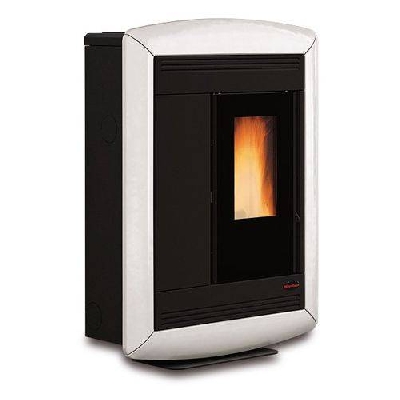 Stufa a pellet canalizzata slim SOUVENIR LUX bianca La nordica Extraflame