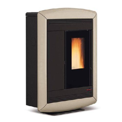 Stufa a pellet canalizzata slim SOUVENIR LUX tortora La nordica Extraflame