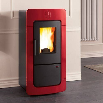 Termostufa a pellet DIADEMA IDRO EVO bordeaux La nordica Extraflame