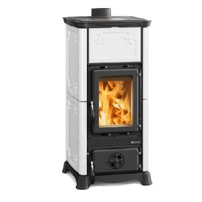 Stufa a legna EMILIANA bianco infinity La nordica Extraflame