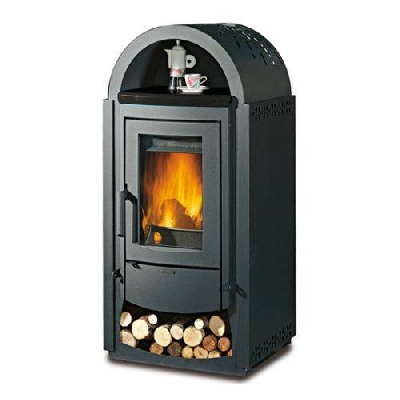 Stufa a legna NORVEGIA NEW BII nero antracite La nordica Extraflame