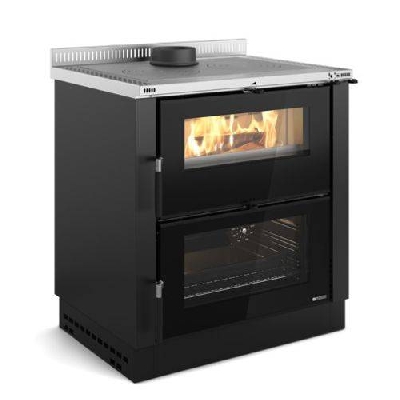 Cucina a legna da inserimento VERONA XXL nero antracite La nordica Extraflame