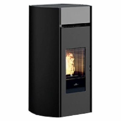 Stufa a pellet canalizzata MYRNA Plus grigio opaco chiaro Edilkamin