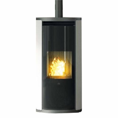 Stufa a pellet ventilata EVIA2 UP bianco opaco Edilkamin