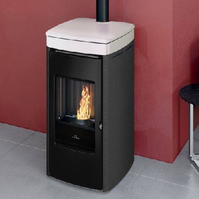 Stufa a pellet ventilata YANA bianco opaco Edilkamin
