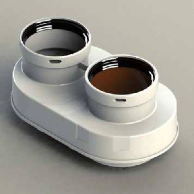 Sdoppiatore compatibile da Ø 80/80 per caldaie a condensazione Baxi - Viessman