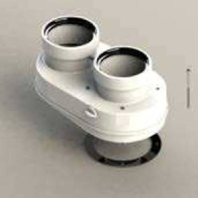 Sdoppiatore compatibile da Ø 80/80 per caldaie a condensazione Radiant