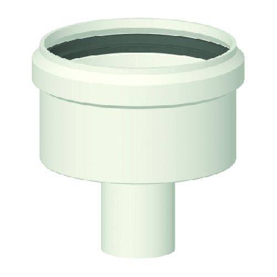 Tappo per scarico condensa per sistema sdoppiato  Ø 80 in polipropilene bianco