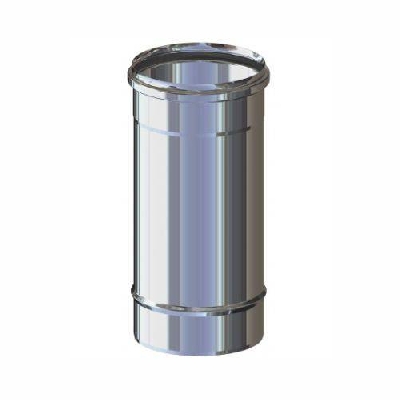 Canna fumaria Inox 316L monoparete cm 33 - Sp. 0,4 mm