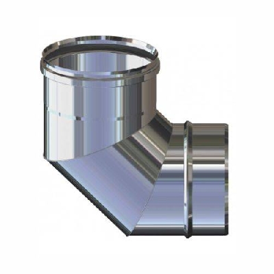 Canna fumaria Inox 316L monoparete curva 90° - Sp. 0,4 mm