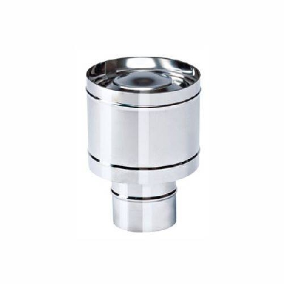 Canna fumaria Inox 316L monoparete cappello a botte antivento