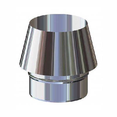 Canna fumaria Inox 316L monoparete terminale tronco