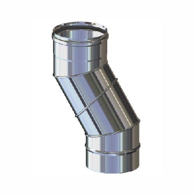 Canna fumaria Inox 316L monoparete curva girevole 0° - 90°