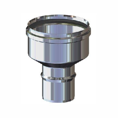 Canna fumaria Inox 316L monoparete aumento M/F