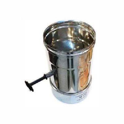 Canna fumaria Inox 316L monoparete elemento lineare con valvola