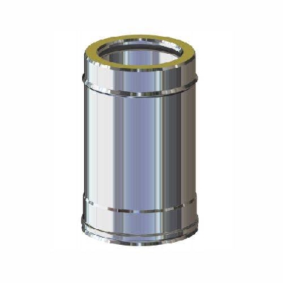 Canna fumaria Inox 316L doppia parete coibentata cm 33