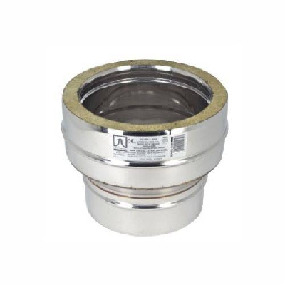 Canna fumaria Inox 316L doppia parete giunzione da mono a doppia parete M - Sp 0,5