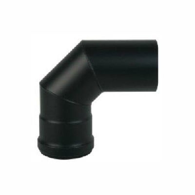 Tubo nero canna fumaria pellet curva 90°