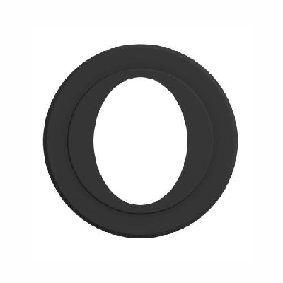 Rosone coprimuro in ferro ellittico nero canna fumaria pellet