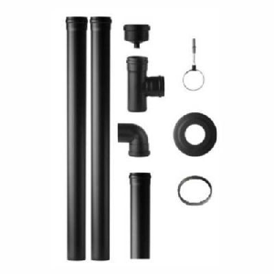 kit completo canna fumaria pellet nero