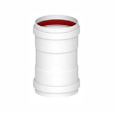 Manicotto F/F in alluminio bianco per canalizzazione aria