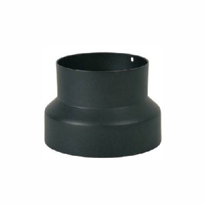 Tubo nero canna fumaria legna riduzione