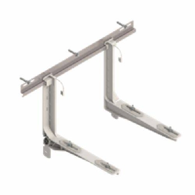Coppia staffe con traversa in poliammide per impianti di condizionamento