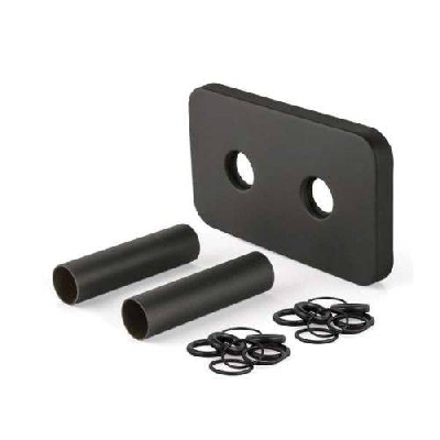 Set copritubo in ottone completo con un rosone e tubi int. 50 mm