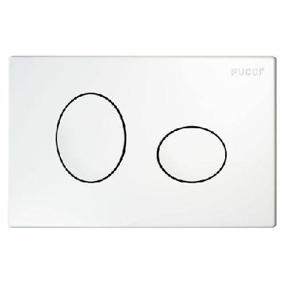 Placca di comando con doppio pulsante PUCCI ELLISSE per cassetta eco