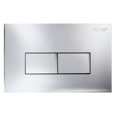 Placca di comando con doppio pulsante PUCCI LINEA cromata per cassetta eco
