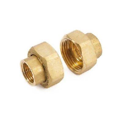 Coppia bocchettoni utilizzati per circolatori di acqua calda per riscaldamento attacchi  1"  1"  1/2