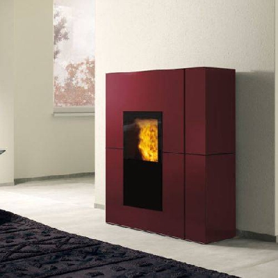 Termostufa a pellet BLADE H22 EKleaner Bordeaux Edilkamin
