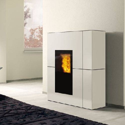 Termostufa a pellet BLADE H22 EKleaner Bianco opaco Edilkamin