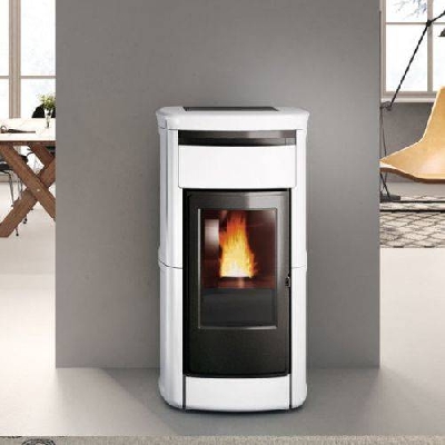 Termostufa a pellet KIRA H22 EKleaner Bianco panna Edilkamin