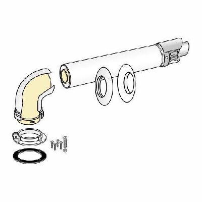 Kit coassiale Ø 600/100 per caldaie a condensazione Fondital