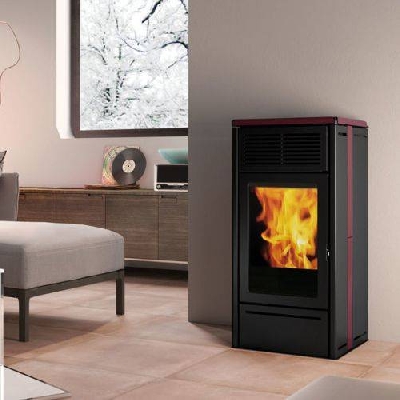 Stufa a pellet ventilata NARA2 bordeaux Edilkamin
