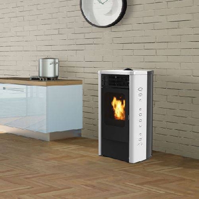Termostufa a pellet DIDA IDRO bianca Italiana Camini