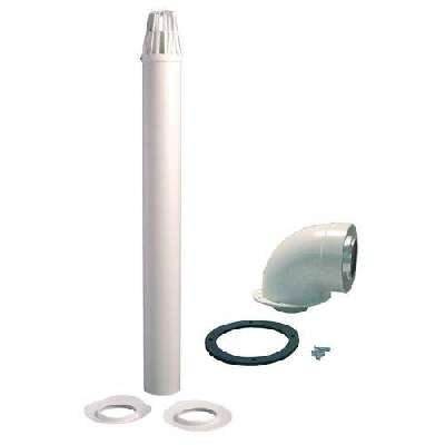 Kit uscita coassiale a parete Ø 60/100 per scaldabagno a gas Sky Eco 11F 14F Ferroli