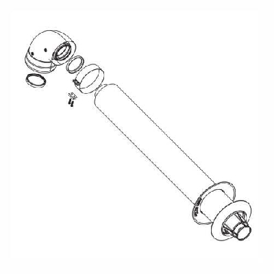 Kit uscita coassiale a parete Ø 60/100 per scaldabagno a gas One 11i Rinnai