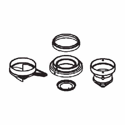 Kit sdoppiato Ø 80/80 per scaldabagno a gas Mini 13 LN Riello